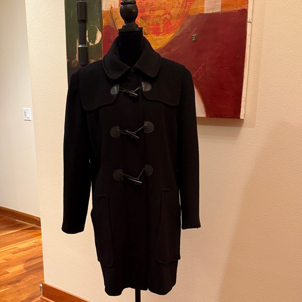Women's Black Toggle Coat